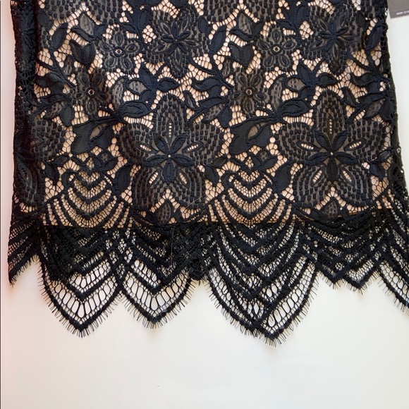 NWT Sharagano Floral Lace Scalloped Sheath Dress - Picture 6 of 9